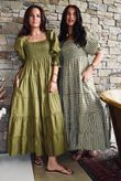Nonni Gingham Darling Dress Olive